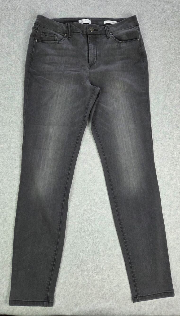 Jessica Simpson High Rise Skinny Jeans Grey Faded Denim Size 10 Great Condition